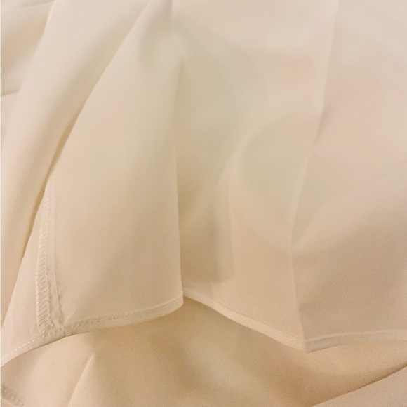 NWT TRINA TURK Equinox Dress Whitewash white ruffle relaxed shoulder mini midi - Picture 7 of 7